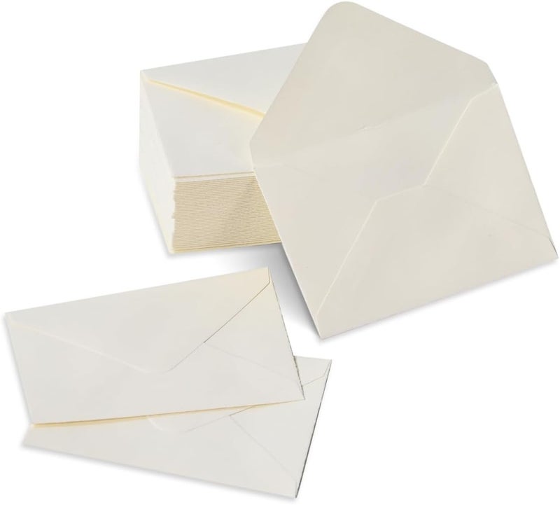 Keketer 100 Pack 4 x 2.75" Mini Envelopes 120GSM Cream Gift Card Envelopes Bulk Small Paper Gift Card Sleeves Greeting Card Business Card Tiny Envelope Pockets for Card & Invitation - Image 1